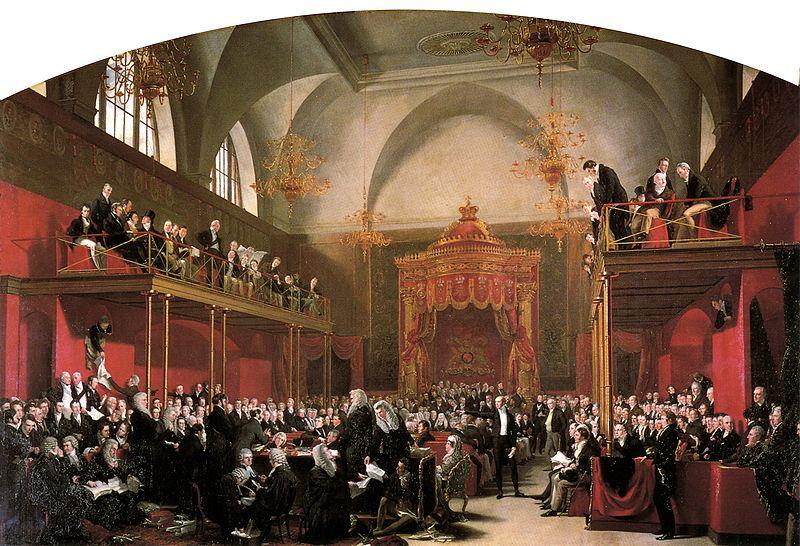 George Hayter The Trial of Queen Caroline in the House of Lords 1820 Sweden oil painting art